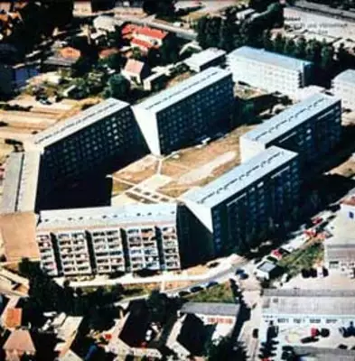 Luftaufname Wohnsiedlung Röbel