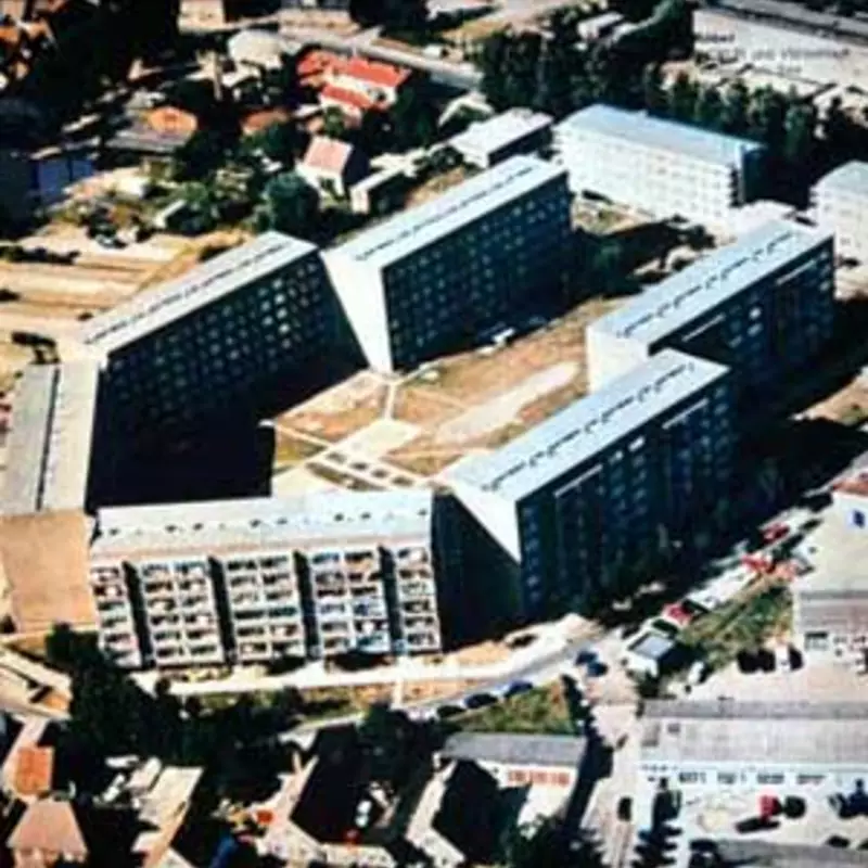 Luftaufnahme Wohnungsbau-Siedlung in Röbel