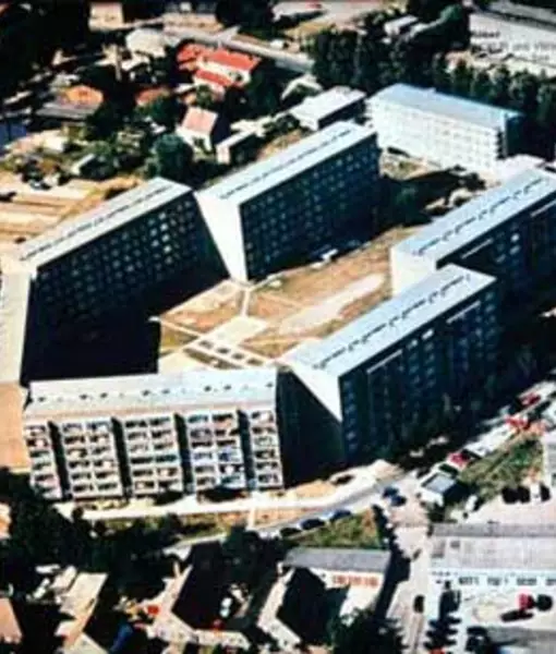 Luftaufnahme Wohnungsbau-Siedlung in Röbel