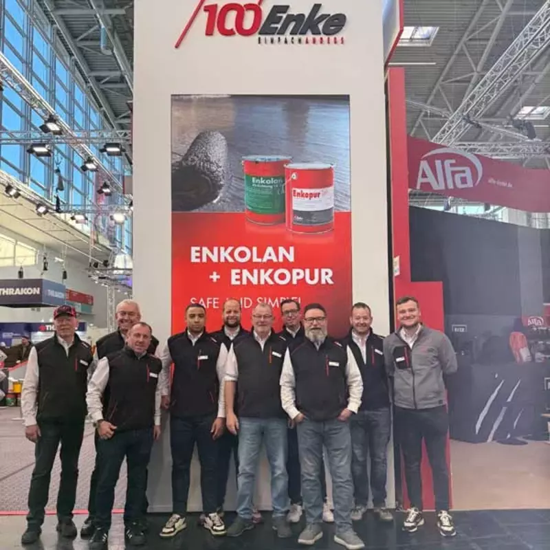 Das Team von Enke auf dem Messestand auf der Bau 2025