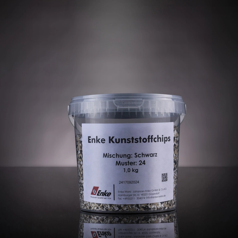 Enke Kunststoffchips im Behälter