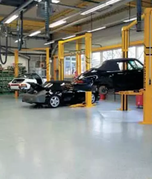 Abbildung einer Autowerkstatt