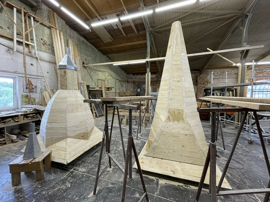 Holzrohlinge für den Spielplatz