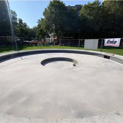 Verarbeitung des Brunnen Prager Platz