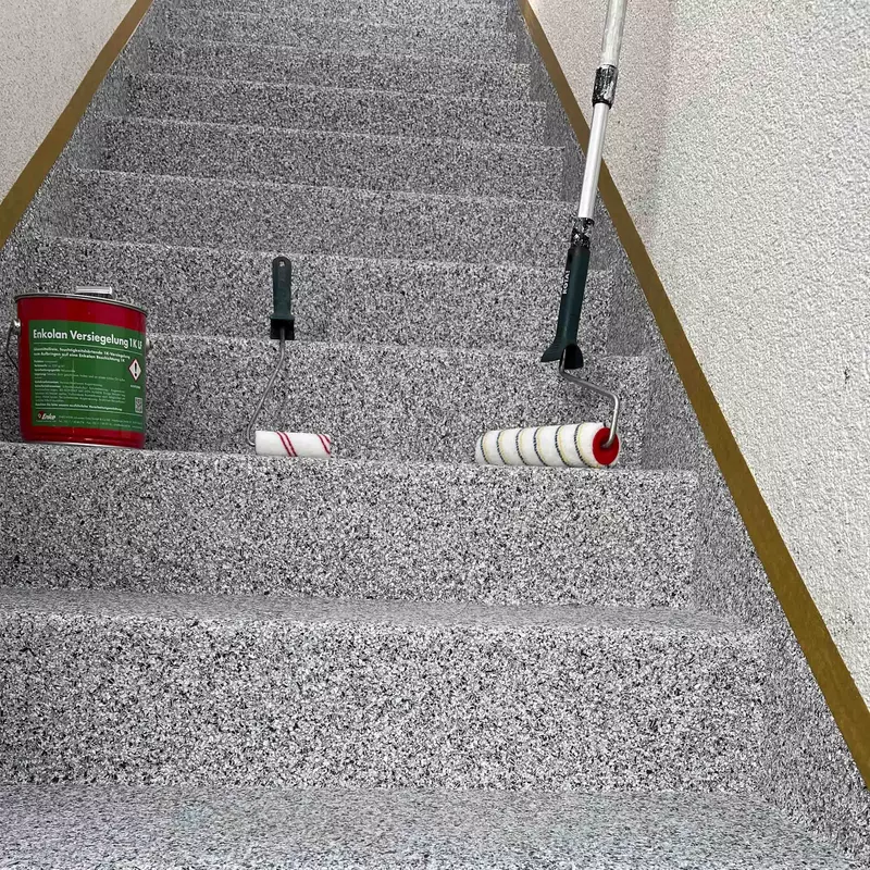 fertige Treppe mit Enkolan bearbeitet
